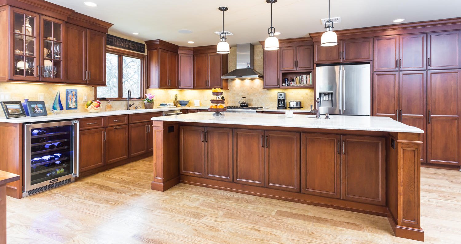 Walpole Brown Stain | Custom Kitchen Cabinets