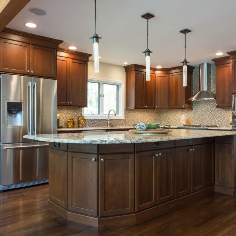 Dark Cherry Custom Kitchen by Walpole Cabinetry